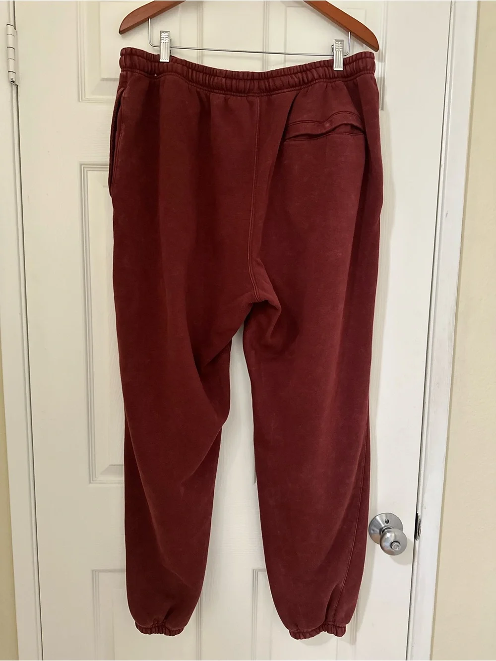 Nike Sportswear Club Fleece Washed Joggers Burgundy Maroon Acid Wash XL GUC
